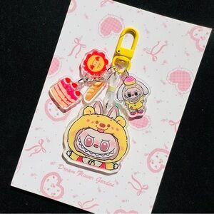 Labubu double sided acrylic keychain bagcharm phonecharm